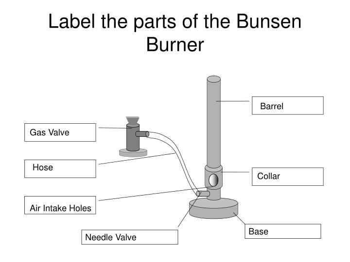 Labelled Bunsen Burner